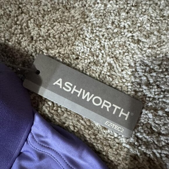 Ashworth Polo Shirt Mens Small Purple EZ-TEC2 Golf Performance Moisture Wicking - Picture 5 of 8